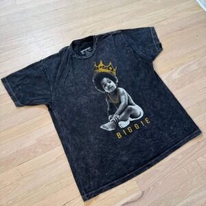 The Notorious BIG Biggie Smalls Ready to Die Acid Wash Graphic T-Shirt Mens XL